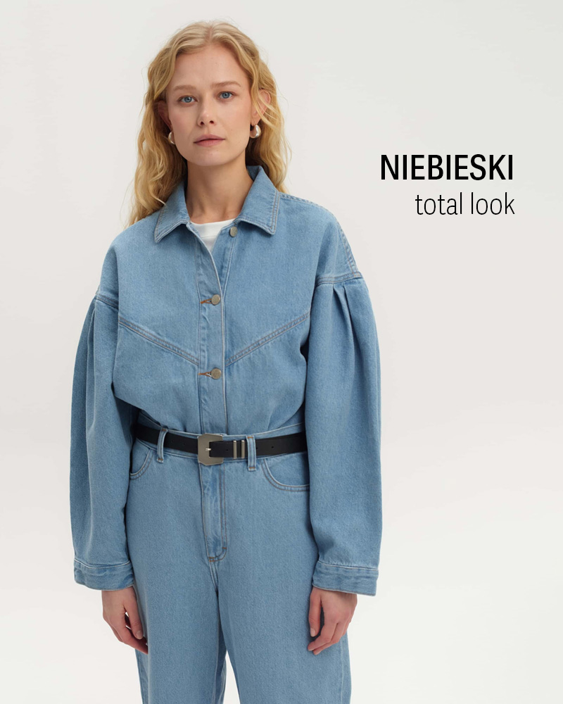 Niebieski zestaw total look