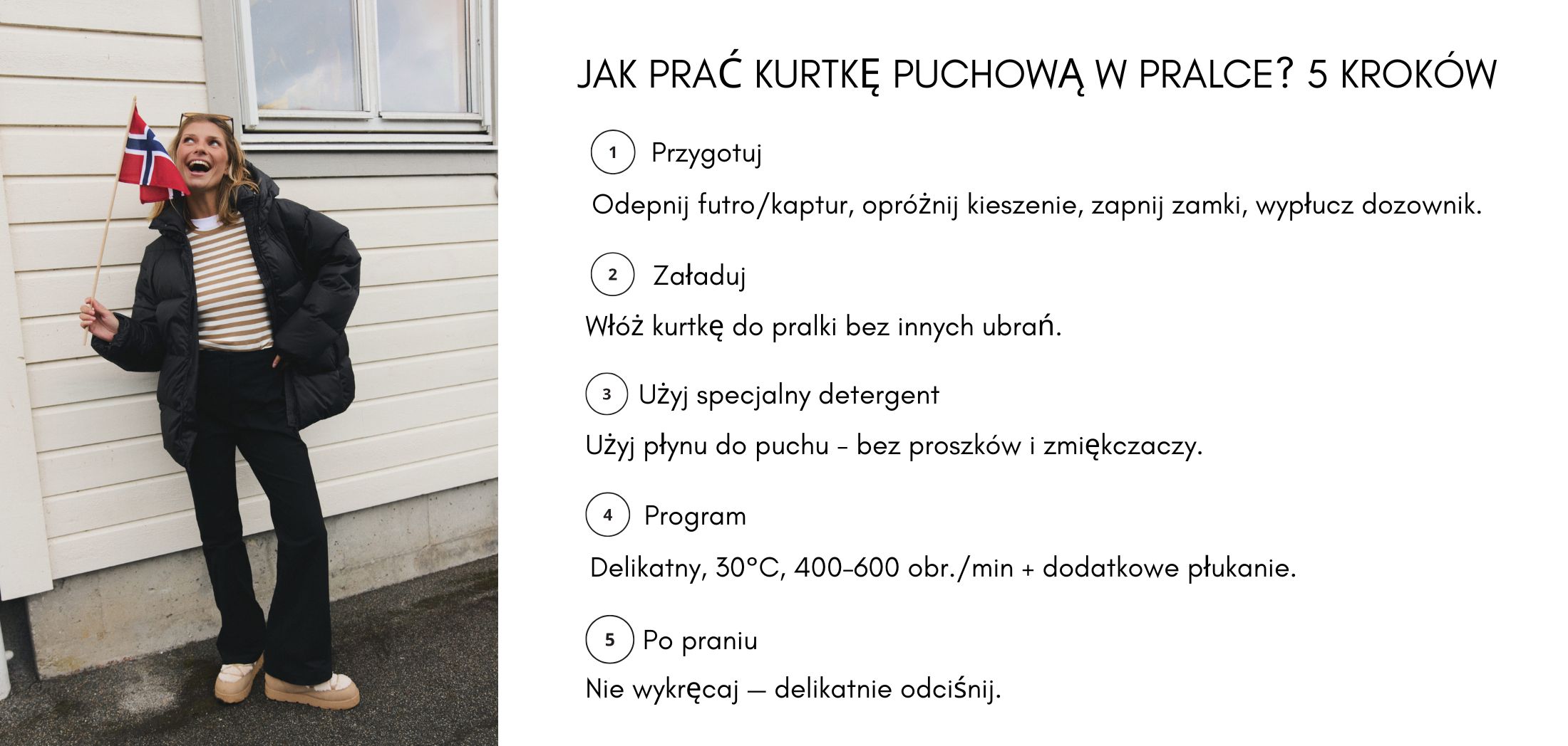 Jak prać kurtkę puchową?
